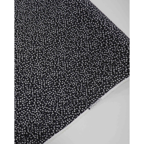 Tecido Viscose Tapete Micro Floral P/B