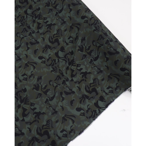 Tecido Viscose Camuflado Preto e Verde