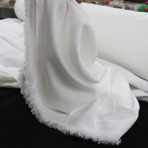 Tecido Veludo Micro Cotelê Offwhite com Elastano