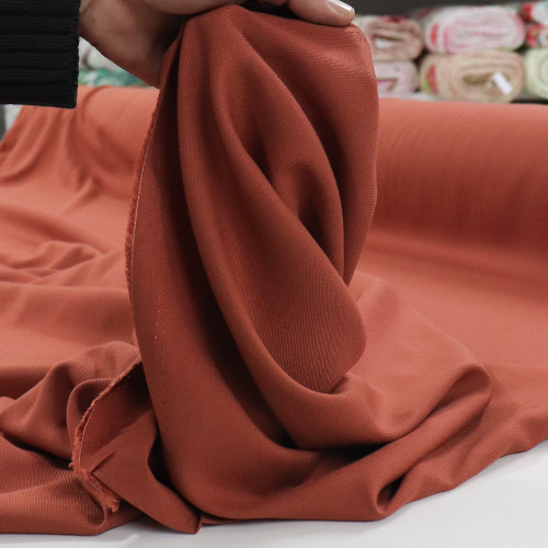 Tecido Viscose Sarjada Terracota (0.5m)