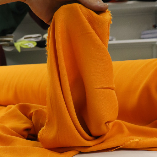 Tecido Viscose Sarjada Amarelo Queimado