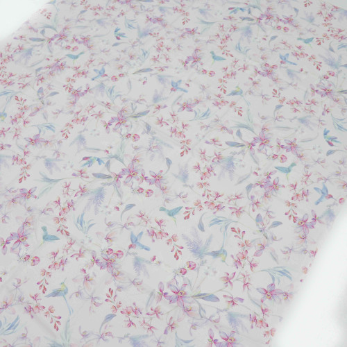 Tecido Viscose Flores Tons Pastéis
