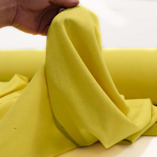 Tecido Linho Misto Rústico Amarelo Neon - Peça com 30 METROS