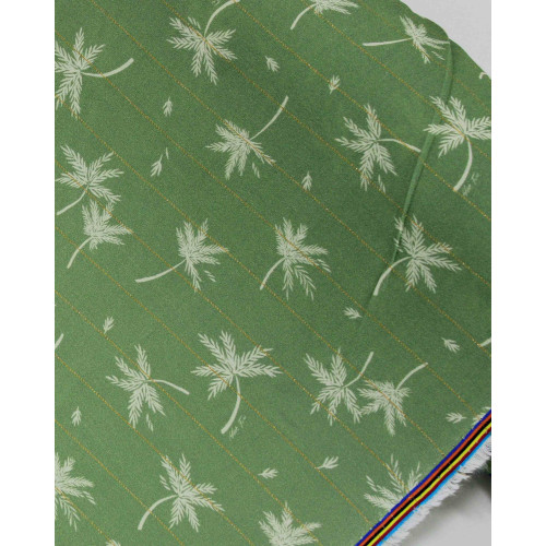 Tecido Viscose Premium Ramos Creme e Verde Menta