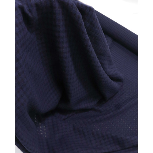 Tecido Tweed Fino Italiano Quadriculado Azul Marinho 