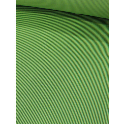 Tecido Viscose Mista Maquinetada Micro Listras Tons de Verde