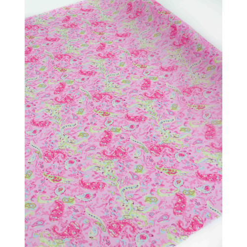 Tecido Crepe Chiffon Cashmere Abstrato Rosa Bebê (0.5m)