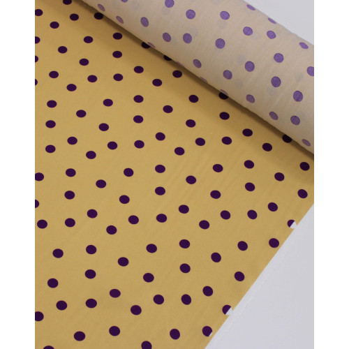 Tecido Viscose Poá Irregular Roxo e Creme