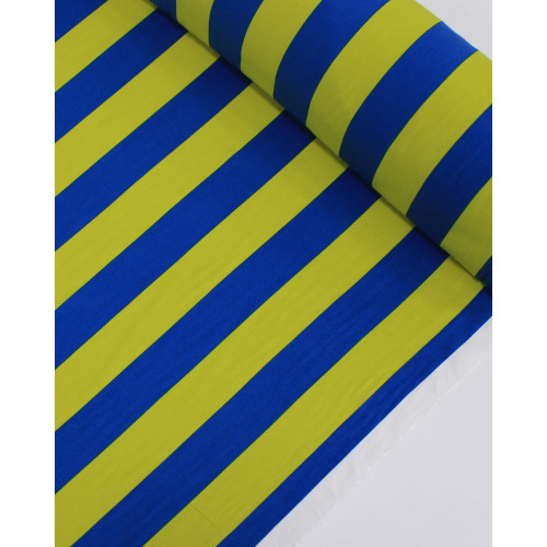 Tecido Viscose Listras Verde Abacate e Azul