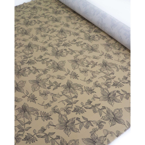 Tecido Viscose Premium Desenho Floral Nude