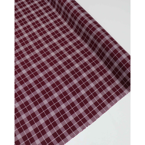 Tecido Viscose Xadrez Duplo Branco e Vinho