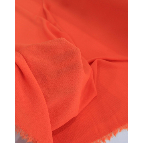 Tecido Crepe Bubble com Elastano Laranja