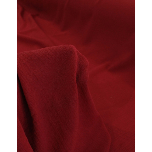 Tecido Crepe Bubble com Elastano Vermelho Rubi