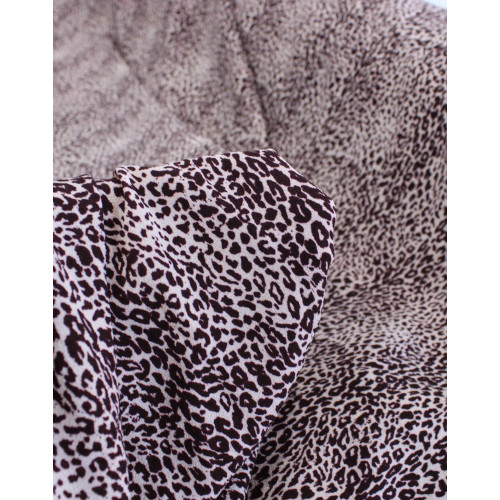 Tecido Crepe Bubble com Elastano Animal Print Marsala