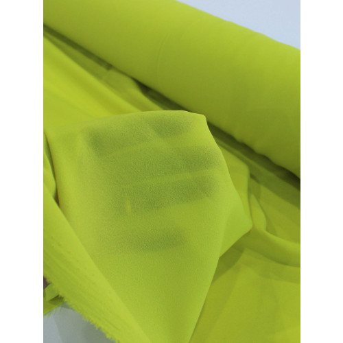 Tecido Crepe Koshibo Leve Amarelo Neon