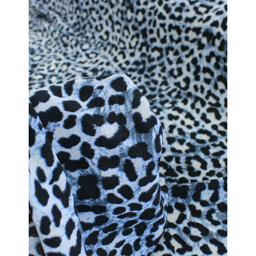 Tecido Crepe Bubble com Elastano Animal Print Clássico