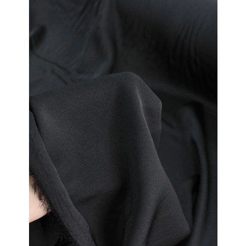 Tecido Crepe Bubble Acetinado Preto