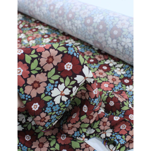 Tecido Viscose Premium Tapete Floral Outono