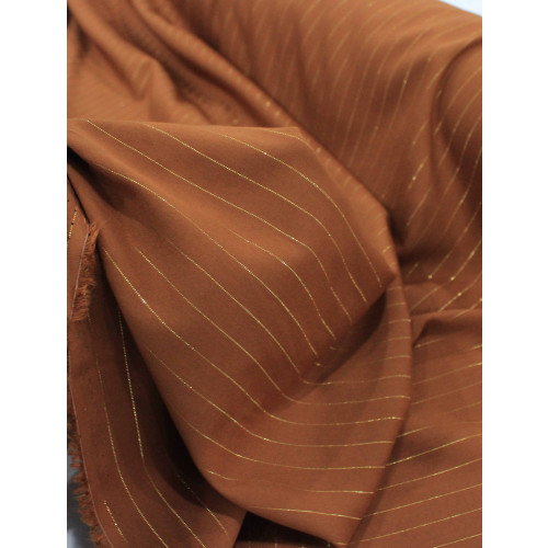 Tecido Viscose com Lurex Terracota
