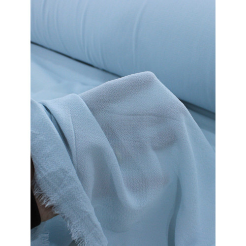 Tecido Crepe Bubble com Elastano Azul Bebê