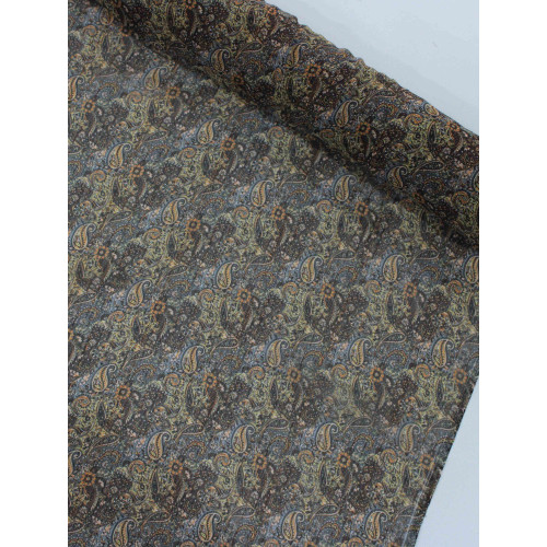 Tecido Crepe Chiffon Italiano Cashmere Tons Terrosos
