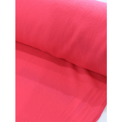 Tecido Crepe Bubble com elastano Rosa Pink