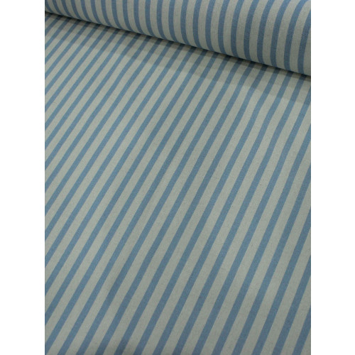 Tecido Linho Misto Listrado Azul 