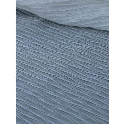 Tecido Crepe Plissado Escamas Branco