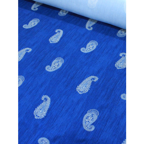 Tecido Viscose Premium Cashmere Azul e Bege