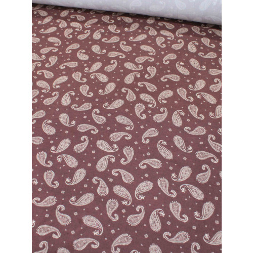 Tecido Viscose Premium Cashmere Vintage Marrom e Bege