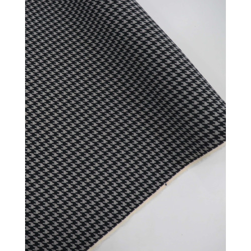 Tecido Crepe Salinas Pied Poule Preto e Cinza