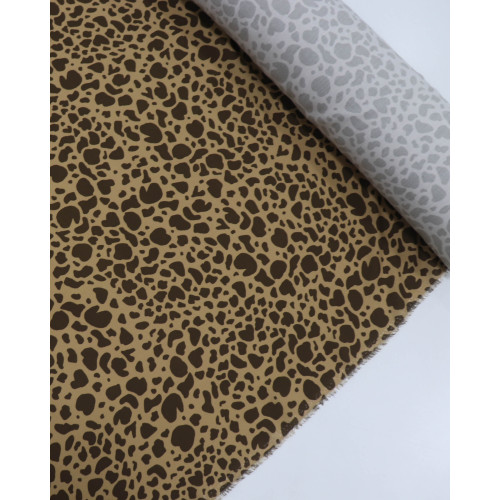 Tecido Viscose Premium Micro Animal Print Marrom