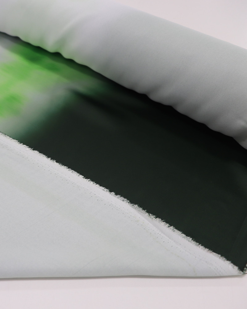 Tecido Microfibra Italiano Degradê Verde e Cinza