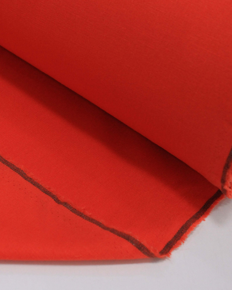 Tecido Linho Misto Rústico com Elastano Vermelho Vivo (2.6m)