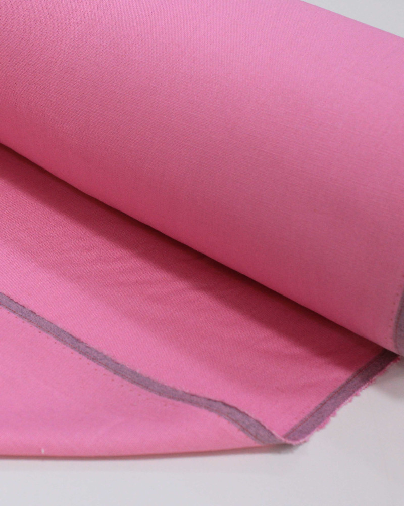 Tecido Linho Misto Rústico com Elastano Rosa Chiclete