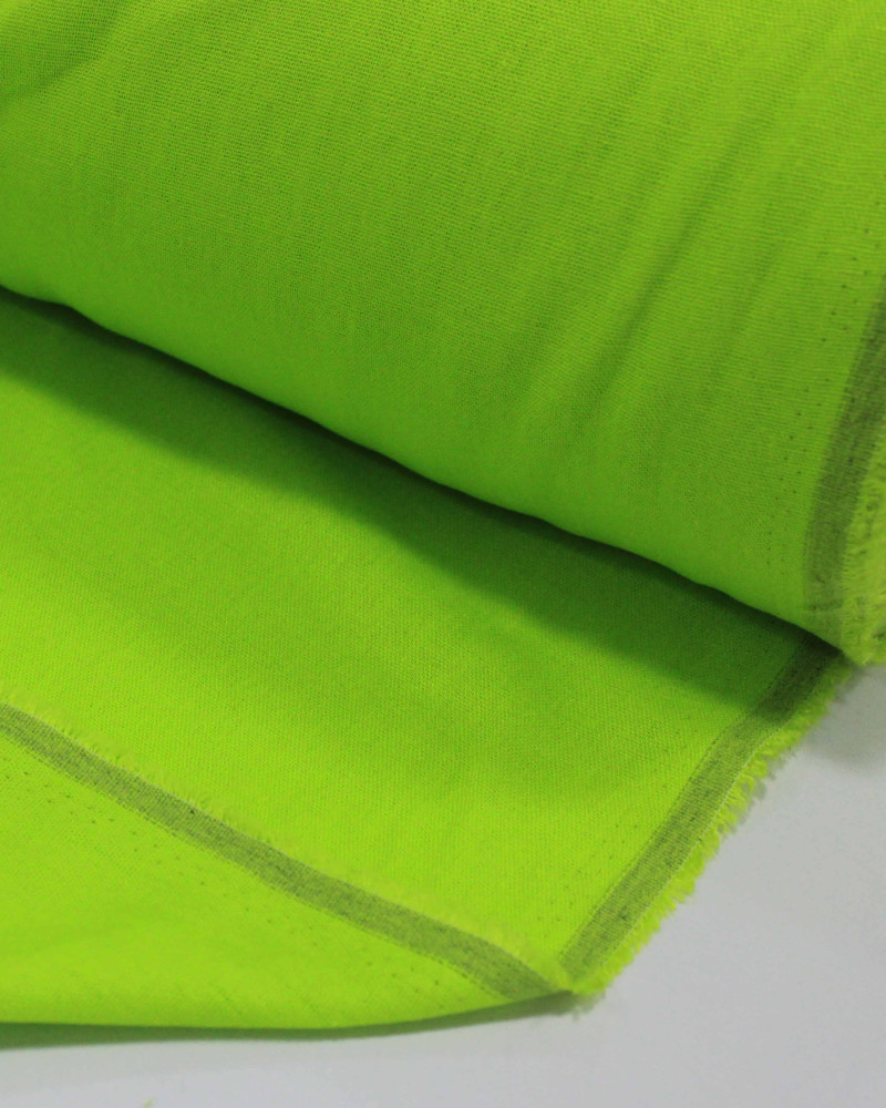 Tecido Linho Misto Rústico com Elastano Verde Neon