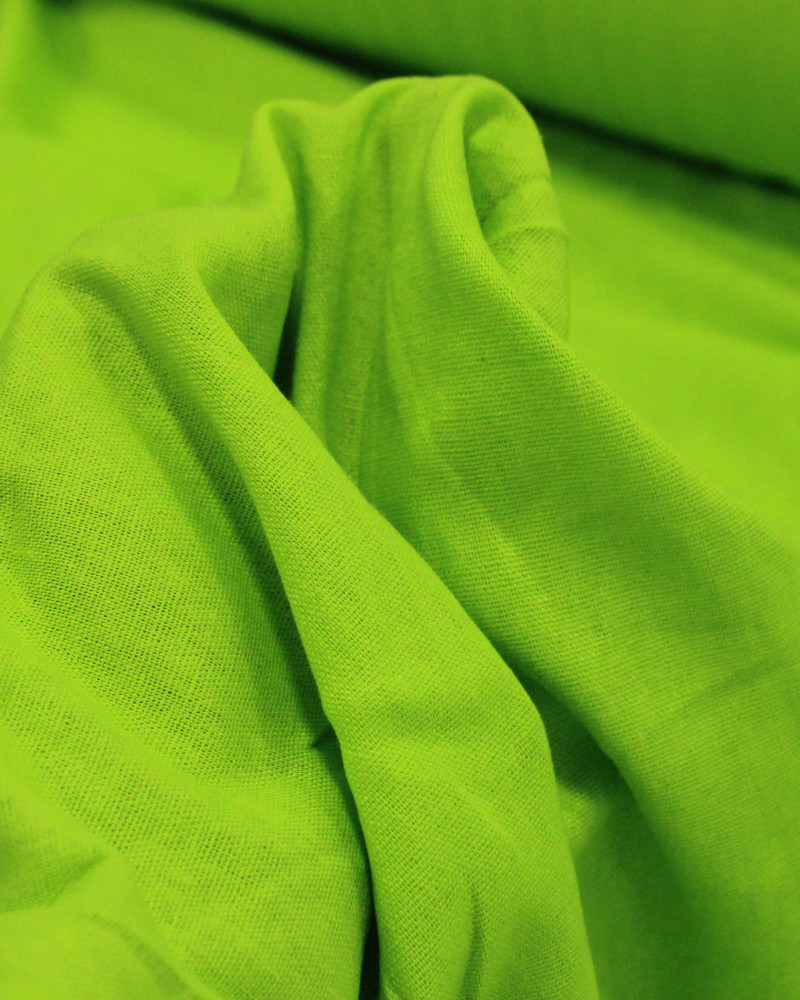 Tecido Linho Misto Rústico com Elastano Verde Neon