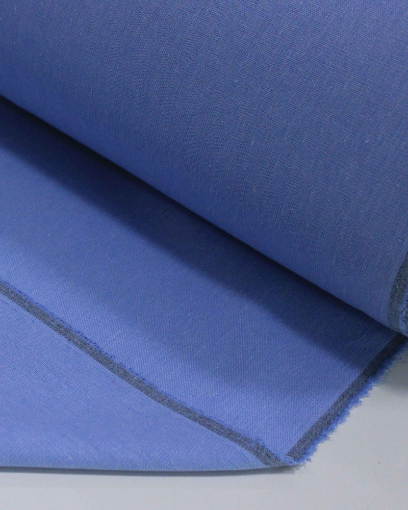 Tecido Linho Misto Rústico com Elastano Azul Céu