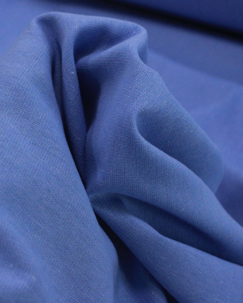 Tecido Linho Misto Rústico com Elastano Azul Céu