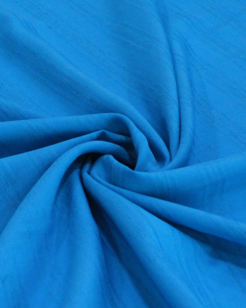 Tecido Viscose Texturizada Listras Verticais Brocadas Azul Capri
