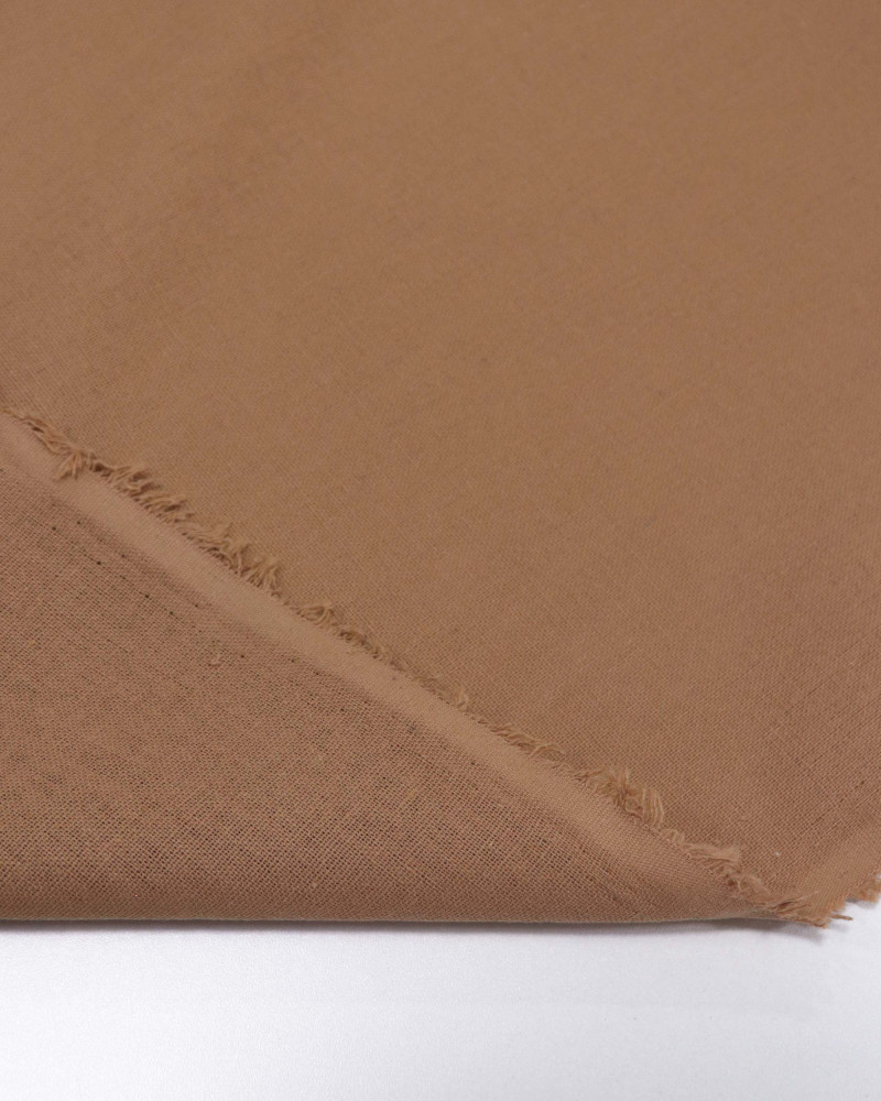 Tecido Linho Misto Rústico Castanho Claro (Com Leves Defeitos)