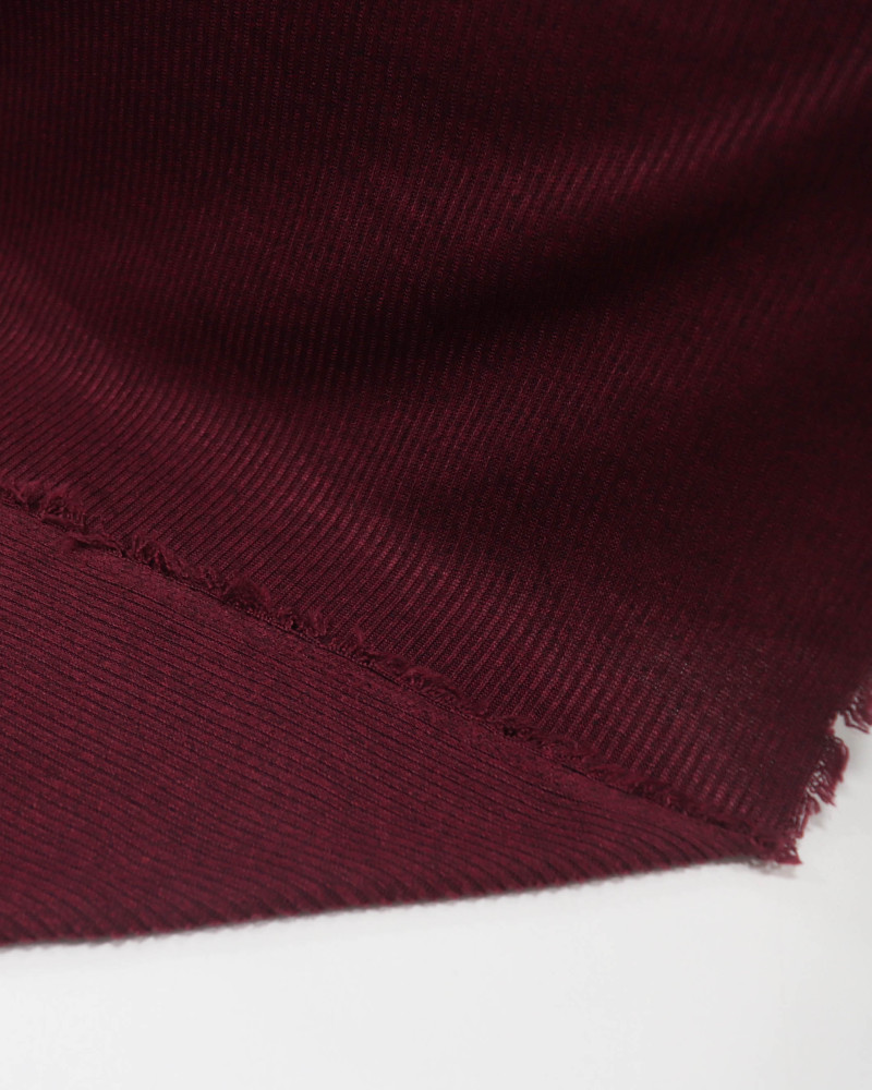 Tecido Malha Tricot Canelada Marsala Mescla