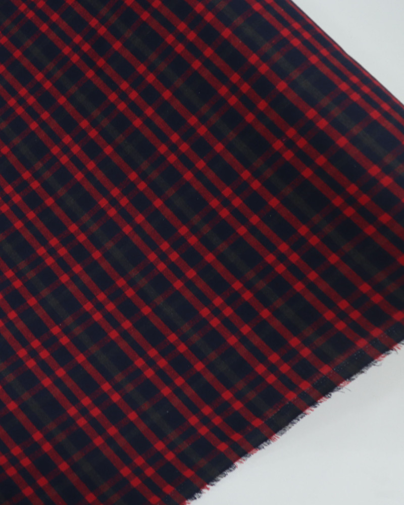 Tecido Flanela Mista Multi Xadrez Verde, Vermelho e Azul Marinho