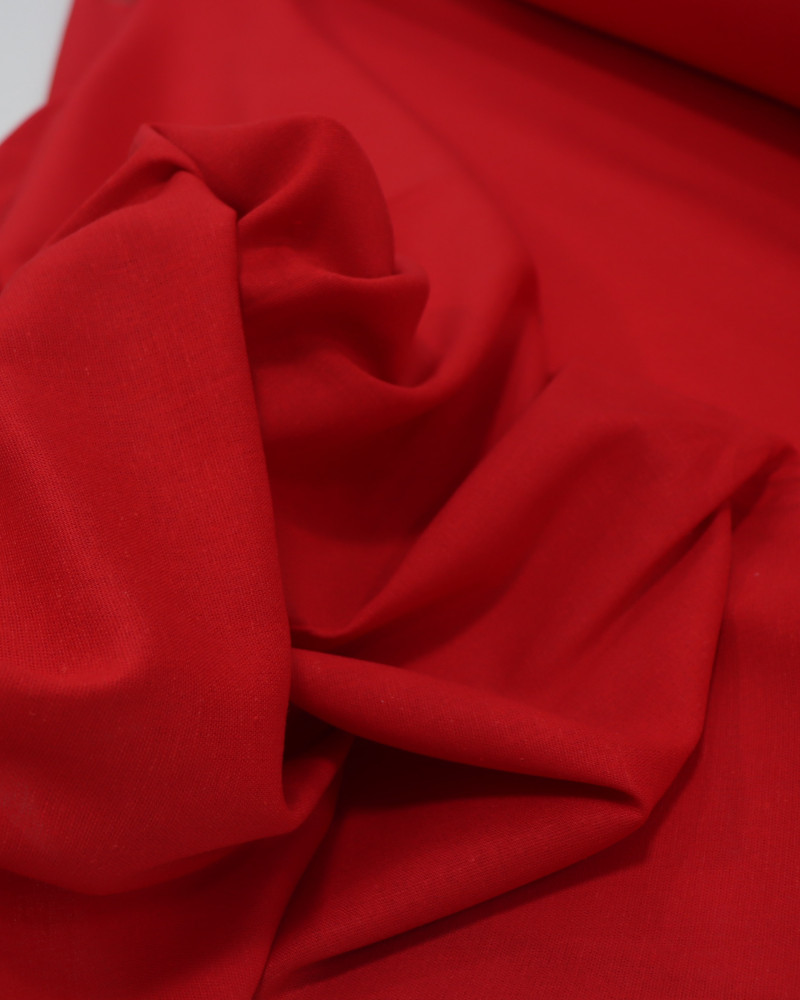 Tecido Linho Misto Rústico Com Elastano Vermelho Paixão (0.5m)