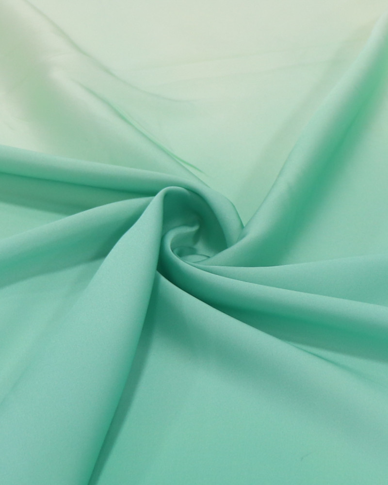 Tecido Crepe Silk Italiano Degradê Lilás e Verde Água