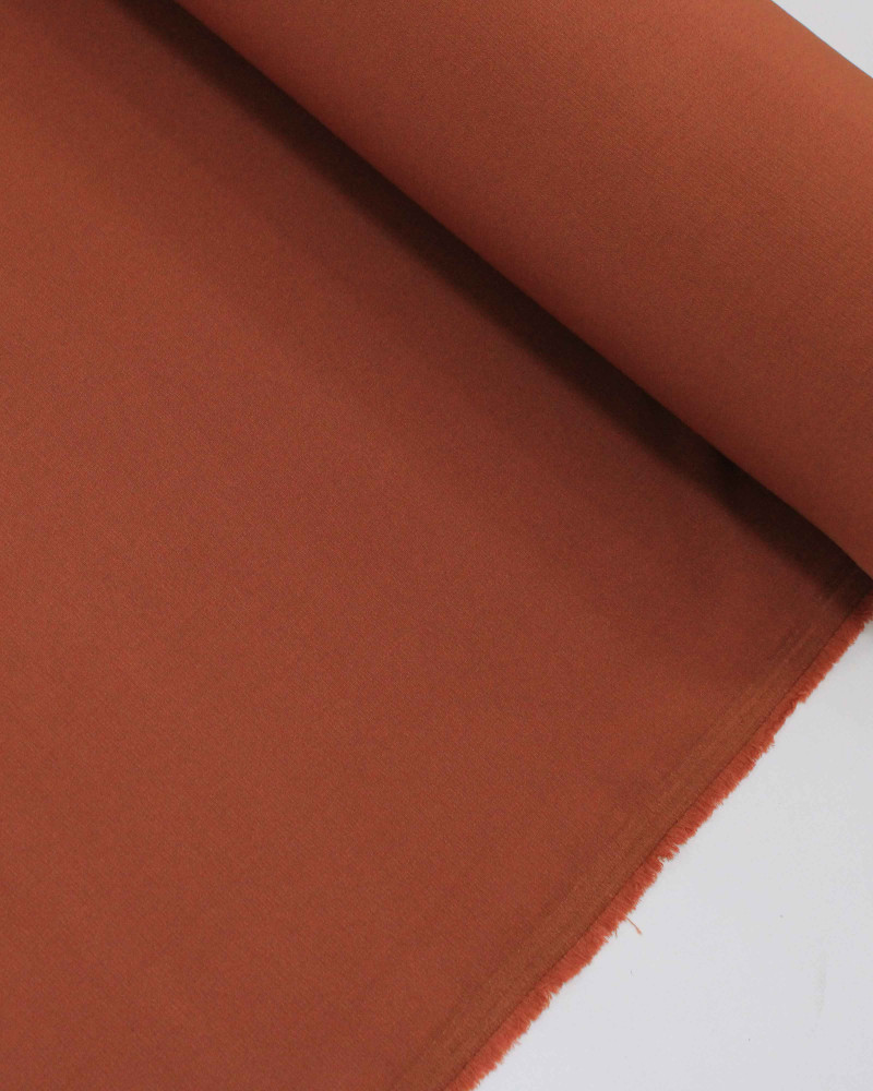 Tecido Crepe Texturizado com Elastano Castanho