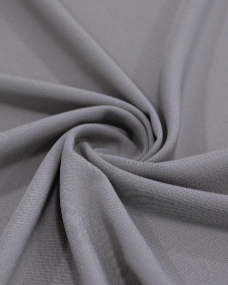 Tecido Crepe Texturizado com Elastano Cinza