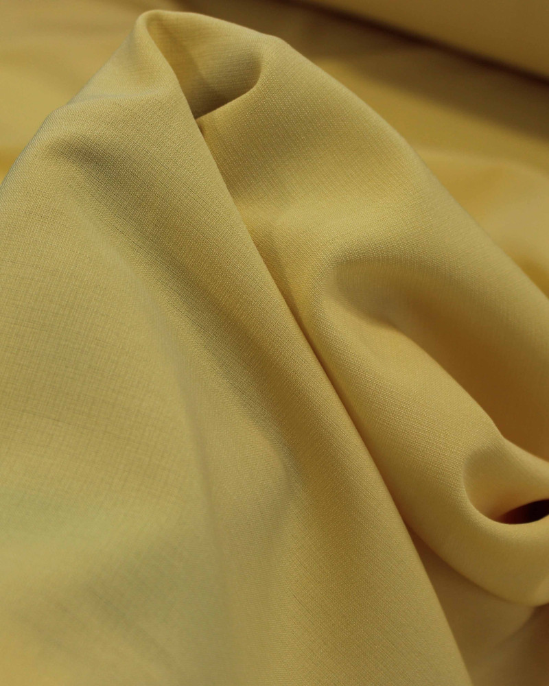 Tecido Crepe Texturizado com Elastano Amarelo Requinte