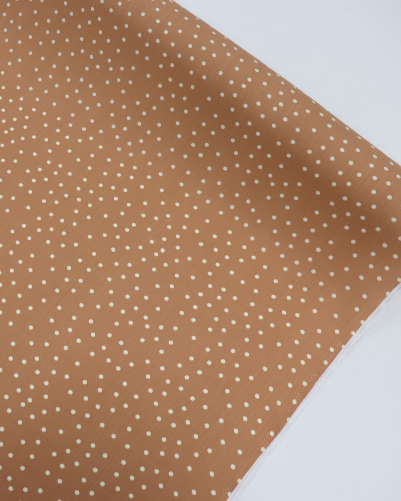 Tecido Viscose Texturizada Micro Poá Offwhite e Argila