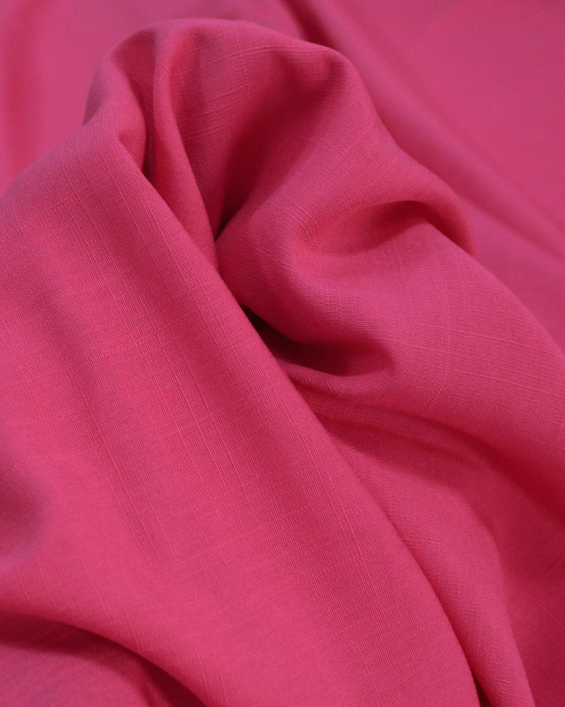 Tecido Viscose Texturizada Rosa Chiclete